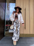 Джинсы "FASHION PRINT Y3357" - серо-коричневые